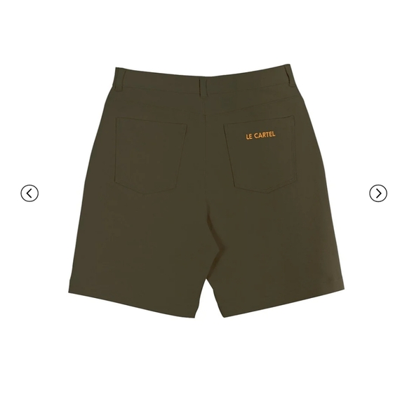 Le Cartel x Farah Allegue Collaboration Unisex Green Shorts Size Medium - Picture 5 of 10